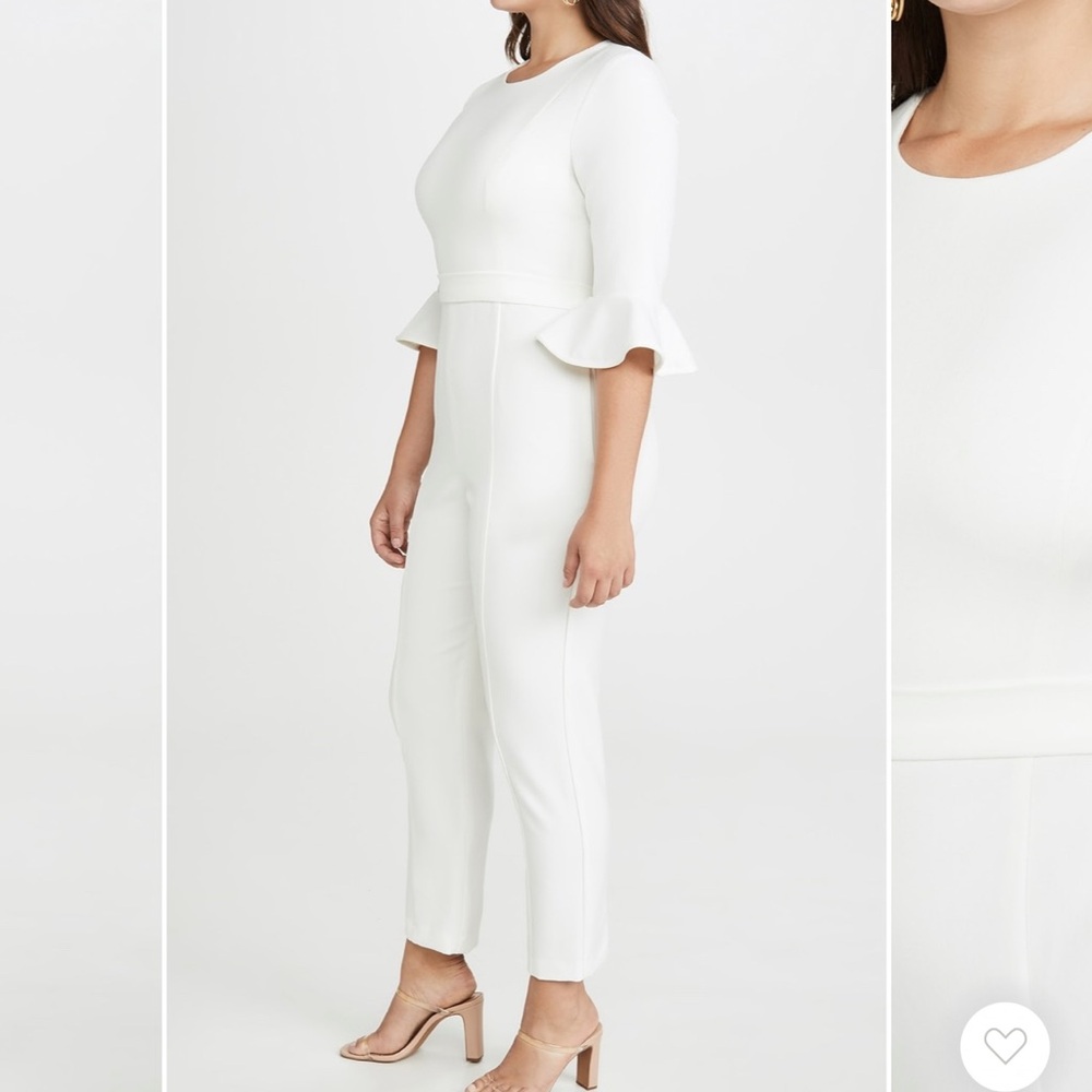 NWT Women’s Black Halo White Brooklyn Jumpsuit Size 10